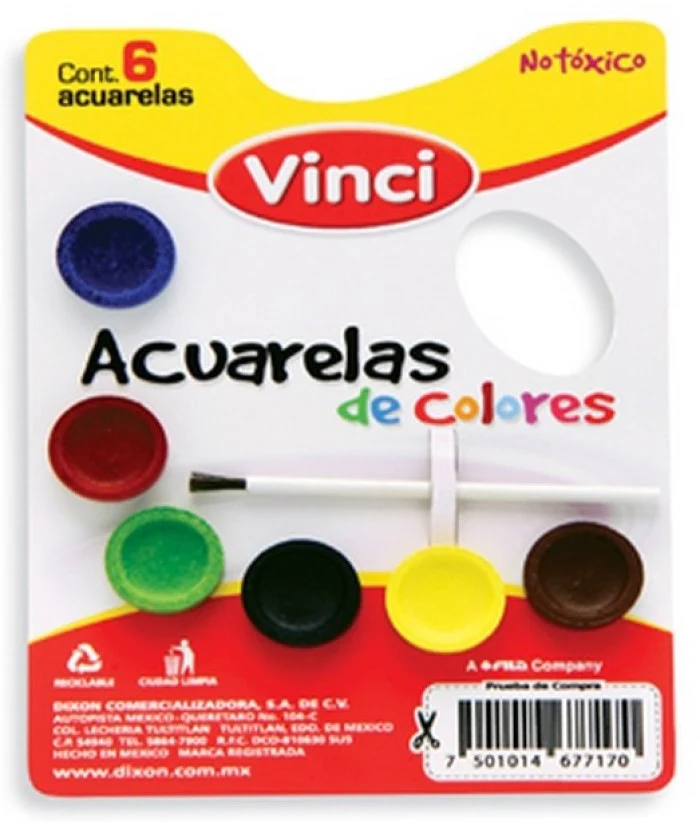 Acuarelas en Cartón  Colores Paleta c/Pincel Vinci® [Pieza] - Image 2