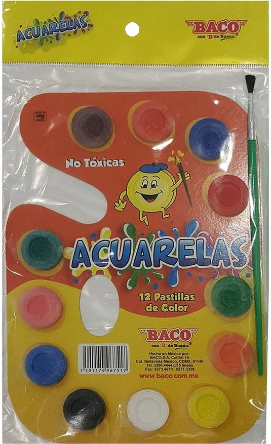 Acuarelas en Cartón Plástico  Colores Baco® [Pieza/Estuche] - Image 2