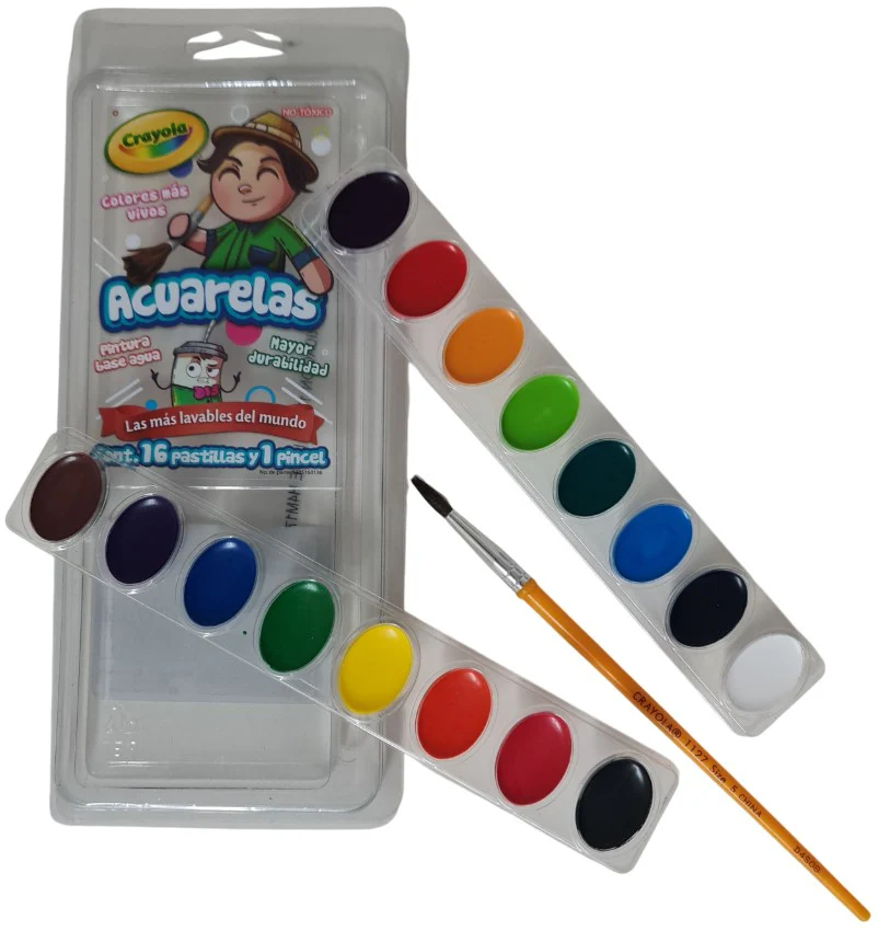 Acuarelas en Plástico  Colores  c/Pincel Crayola® [Estuche] - Image 3