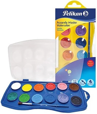 Acuarelas en Plástico Máster Colores c/12 Pelikan® [Pieza]