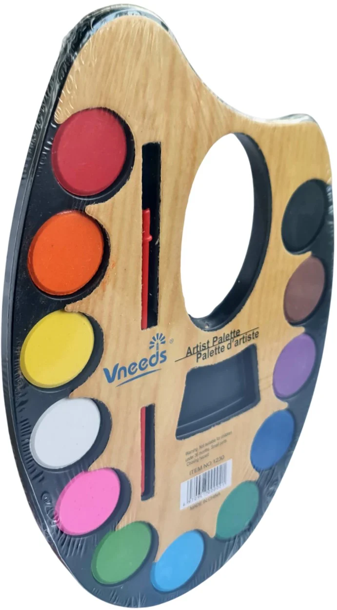 Acuarelas en Plástico Paleta c/Pincel Colores c/12 D'novac AC004Z [Pieza]