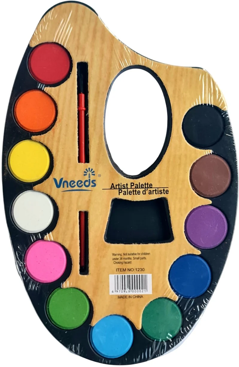 Acuarelas en Plástico Paleta c/Pincel Colores c/12 D'novac AC004Z [Pieza] - Image 2