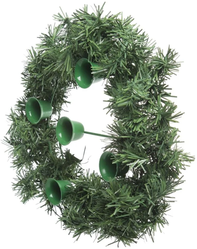 Adorno Corona Navideña de Adviento p/5 Velas Verde 40cm Janel® [Pieza] - Image 2