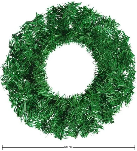 Adorno Corona Navideña Verde 60cm Janel® 7940024100 [Pieza]