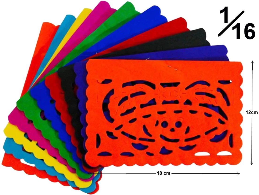 Adorno Día de Muertos  Colores Papel China Picado Papel Picado® [Hoja]