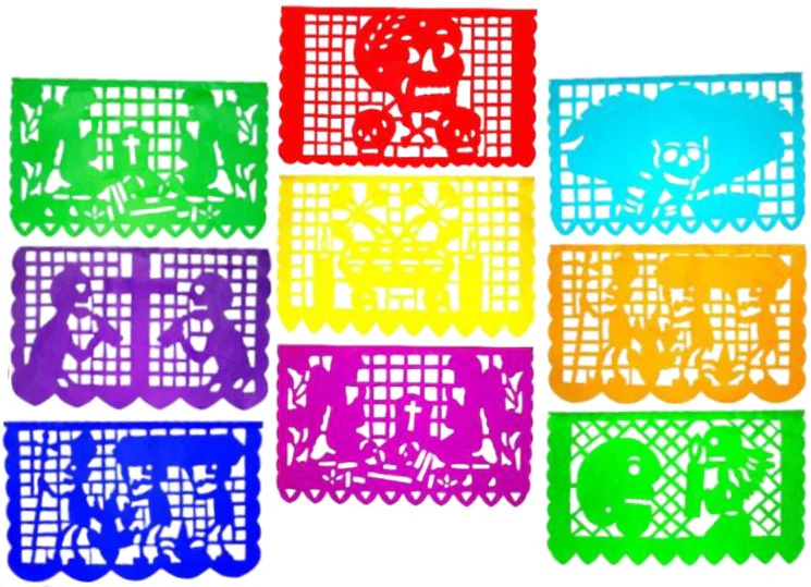 Adorno Día de Muertos  Colores Papel China Picado Papel Picado® [Hoja] - Image 5