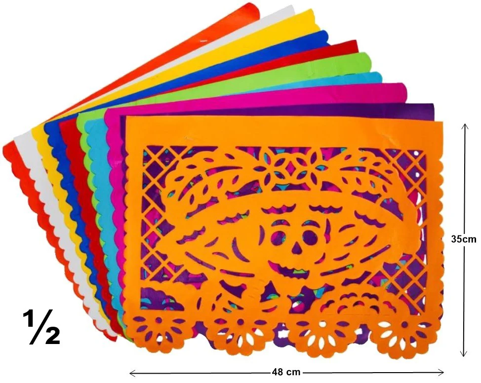 Adorno Día de Muertos  Colores Papel China Picado Papel Picado® [Hoja] - Image 6
