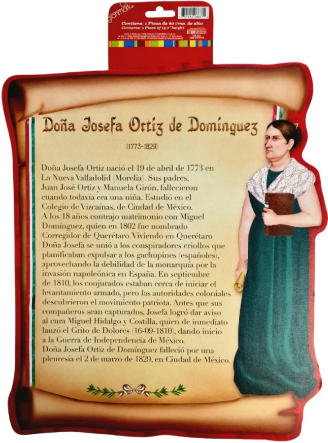 Adorno Fiestas Patrias Reseña D Josefa Ortiz Figur 40cm granmark® 6000 [Pieza] - Image 2