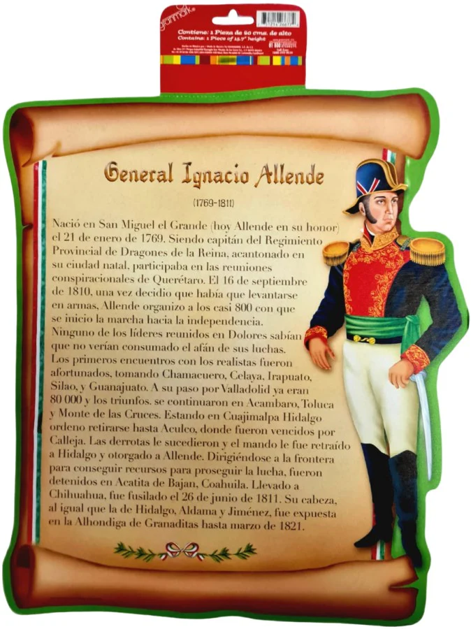 Adorno Fiestas Patrias Reseña Ignacio Allende Figur 40cm granmark® 6000 [Pieza] - Image 2