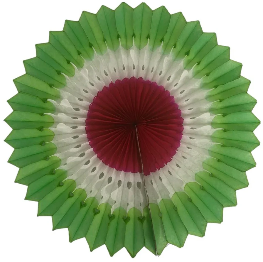 Adorno Fiestas Patrias Roseta #3 23cm 1p Tricolor PapelChina Papel Picado® R048 [Pieza]