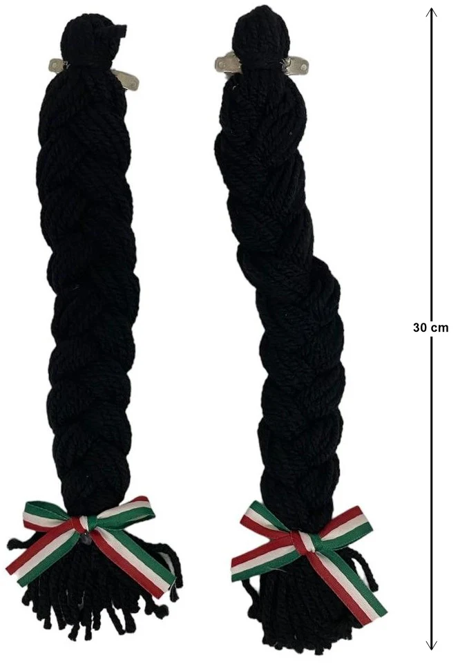 Adorno Fiestas Patrias Trenza Estambre Café - Negro Casa ville [Pieza]