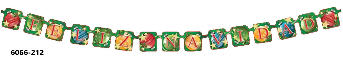 Adorno Navidad Móvil Letrero Feliz Navidad 2.46m granmark® 6066-212 [Pieza]