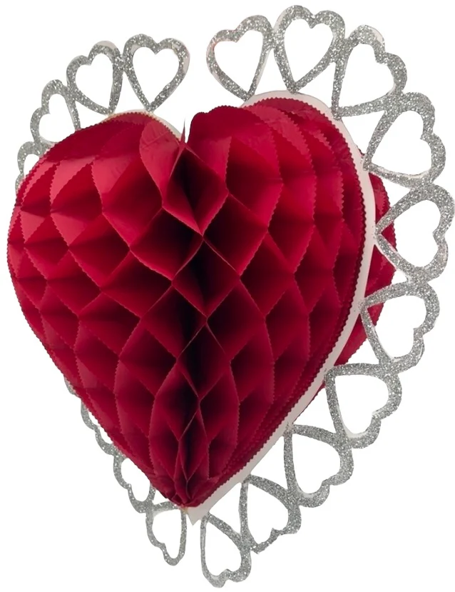 Adorno San Valentín Corazón con Diamantina 1p PapelChina Papel Picado® [Pieza] - Image 2