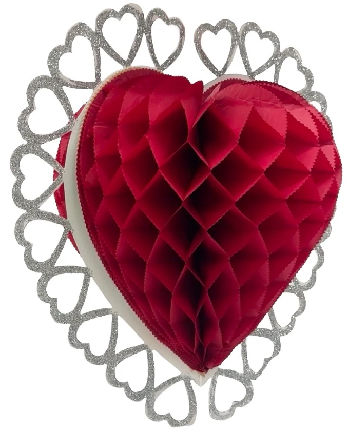 Adorno San Valentín Corazón con Diamantina 1p PapelChina Papel Picado® [Pieza] - Image 3