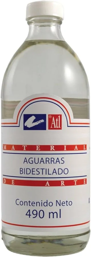 Aguarrás Bi-Destilado Vidrio 490ml Atl® [Frasco]