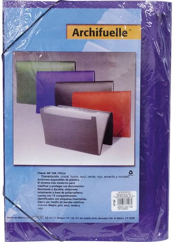 Archifuelle Plástico 12 Divisi.c/Índice y Liga Colores Oficio Polidex® AF-134 [Pieza] - Image 2