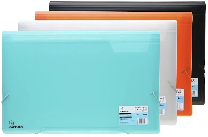 Archifuelle Plástico 12 Divisiones y Liga Colores Oficio Jumbo® PAF2 [Pieza]