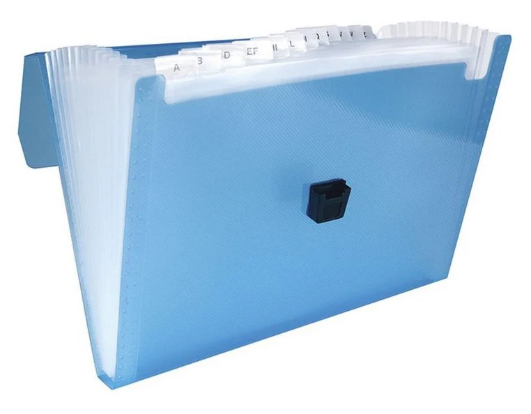 Archivero Expandible Broche/Manija 13 Division Azul-Blanco Carta Oxford® F148 [Pieza]