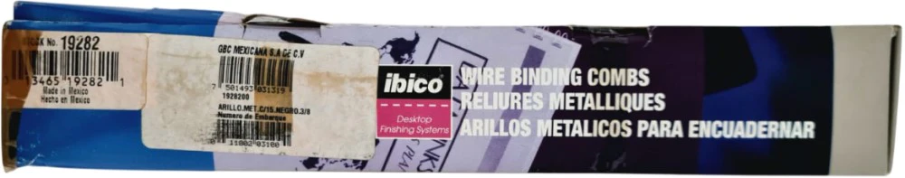 Arillo p/Engargo.metálico p/Rectangular 19 Aros ¤ Negro 3/8" c/15 ibico®GBC® [Caja] - Image 4