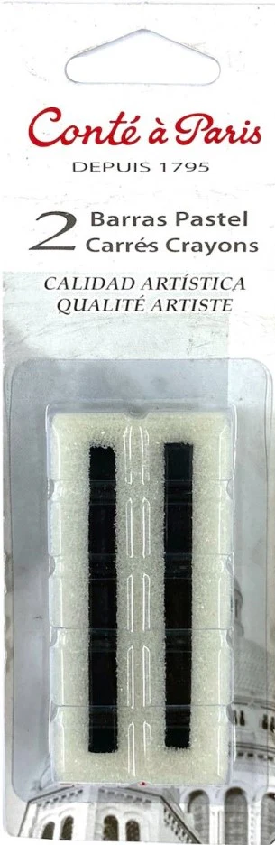 Barras Pastel Conté 2359 c/2 Negro 2B Blíster Conté à Paris® 10175 [Paquete]
