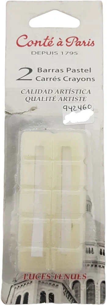 Barras Pastel Conté 2456/2357 c/2 Blanco HB Blíster Conté à Paris® 16150 [Paquete]