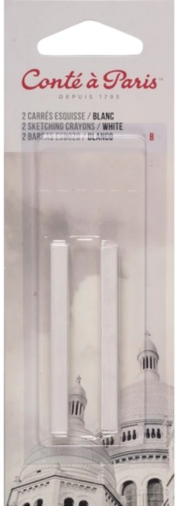 Barras Pastel Conté 2456 c/2 Blanco B Blíster Conté à Paris® 10173 [Paquete]