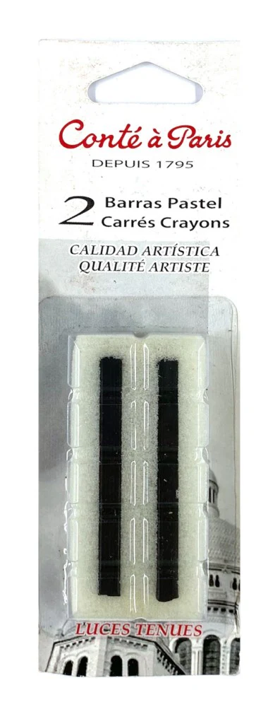 Barras Pastel Conté 2460/2360 c/2 Negro B Blíster Conté à Paris® 10176 [Paquete]