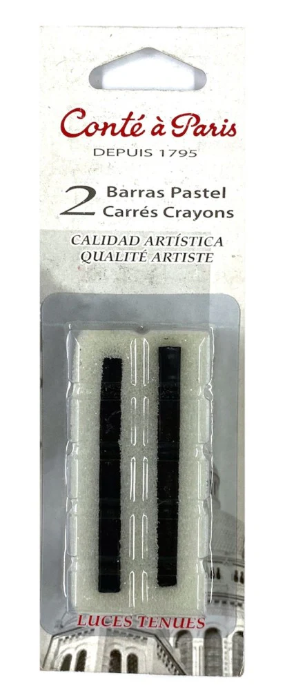 Barras Pastel Conté 2460/2360 c/2 Negro HB Blíster Conté à Paris® 10177 [Paquete]