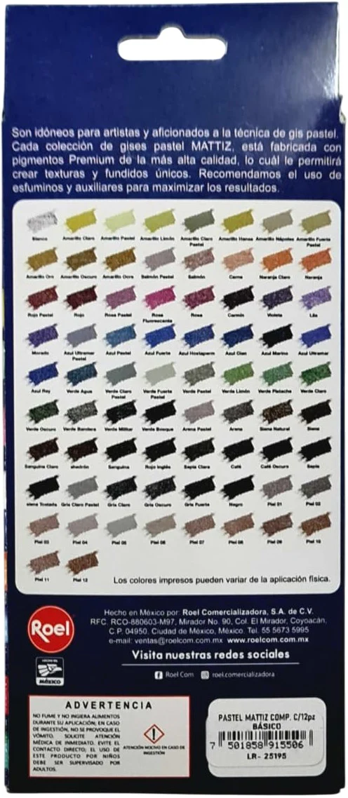 Barras Pastel Suaves  Colores  Est.c/12 Mattiz® [Estuche] - Image 6