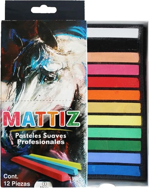 Barras Pastel Suaves  Colores  Est.c/12 Mattiz® [Estuche] - Image 8