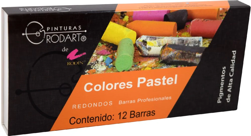 Barras Pastel Suaves Redondos Secos Colores Est.c/12 RODART® 13684 [Estuche]