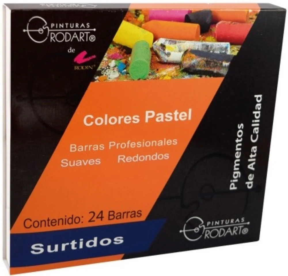 Barras Pastel Suaves Redondos Secos Colores Est.c/24 RODART® 13875 [Estuche]