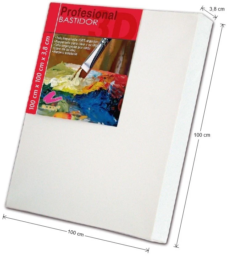 Bastidor Tridimensional 3.8cm de canto 100×100cm Rodin® [Pieza]