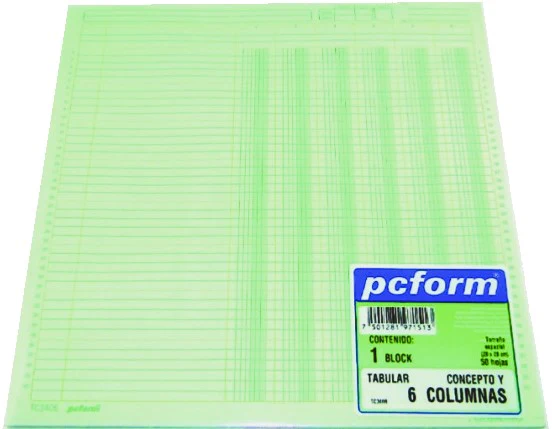 Block Columnas con Concepto 6 50 hojas 28×28cm pcform® 3406 [Pieza]