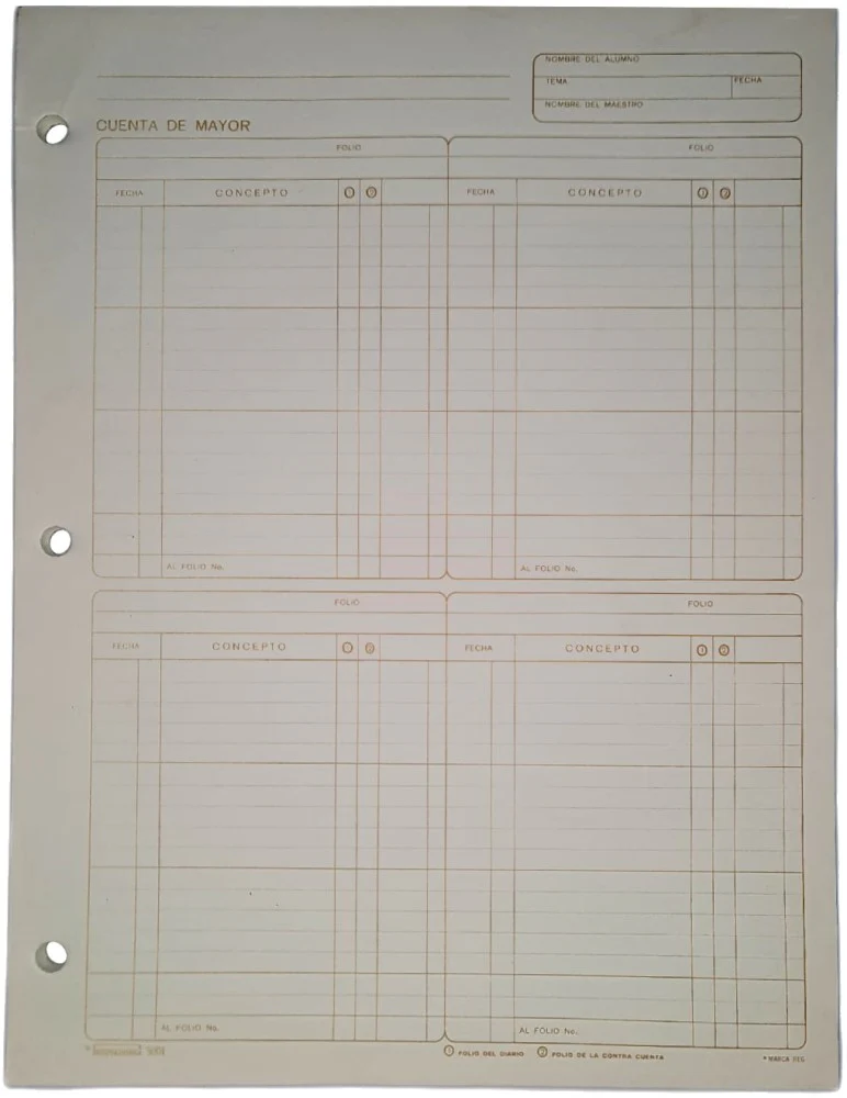 Block Columnas Mayor Cuenta de M 50 hojas Carta Printaform® B-5004 [Pieza]