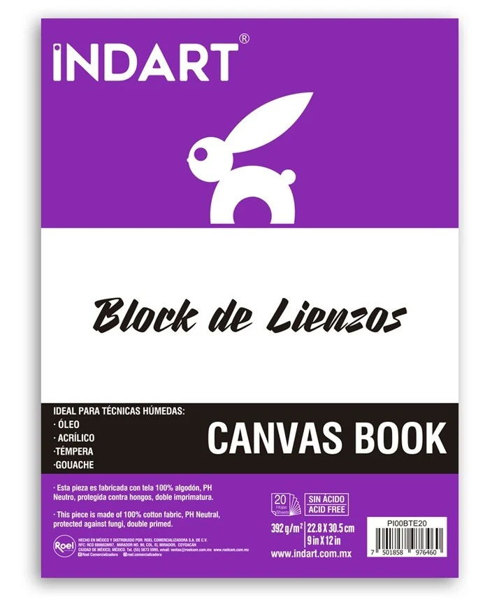 Block de Tela Tipo Estudiante 20 hojas 22.8×30.5c INDART® PI00BTE20 [Pieza]