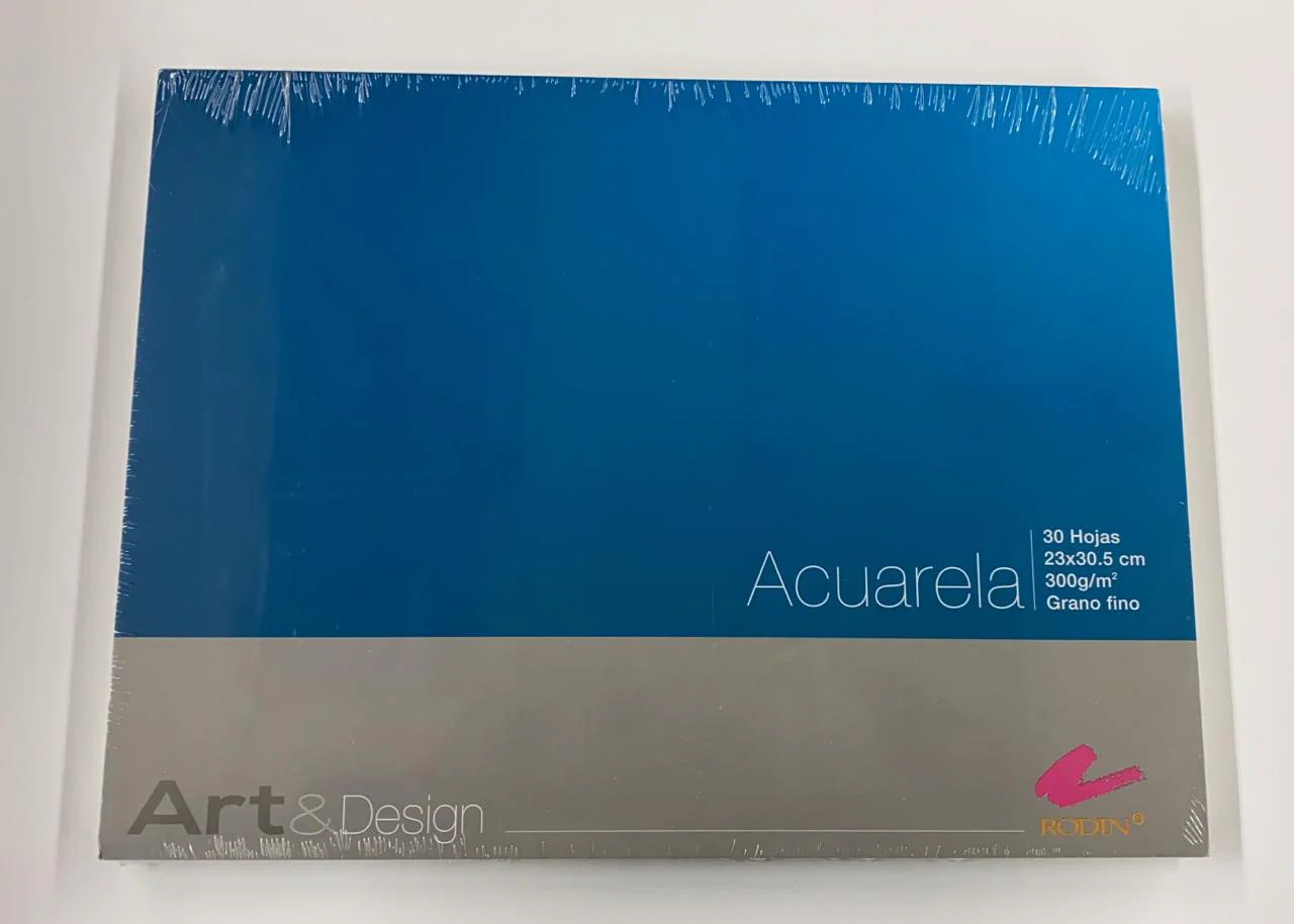 Block p/Arte Acuarela Art & Design 300g 30 hojas 23×30.5cm Rodin® [Pieza]