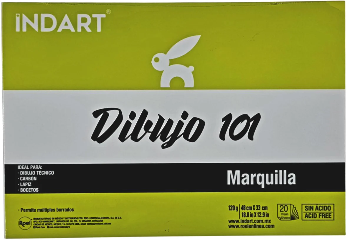 Block p/Arte Dibujo Marquilla 120g 20 hojas 48×33cm INDART® PI0DIB101C [Pieza]