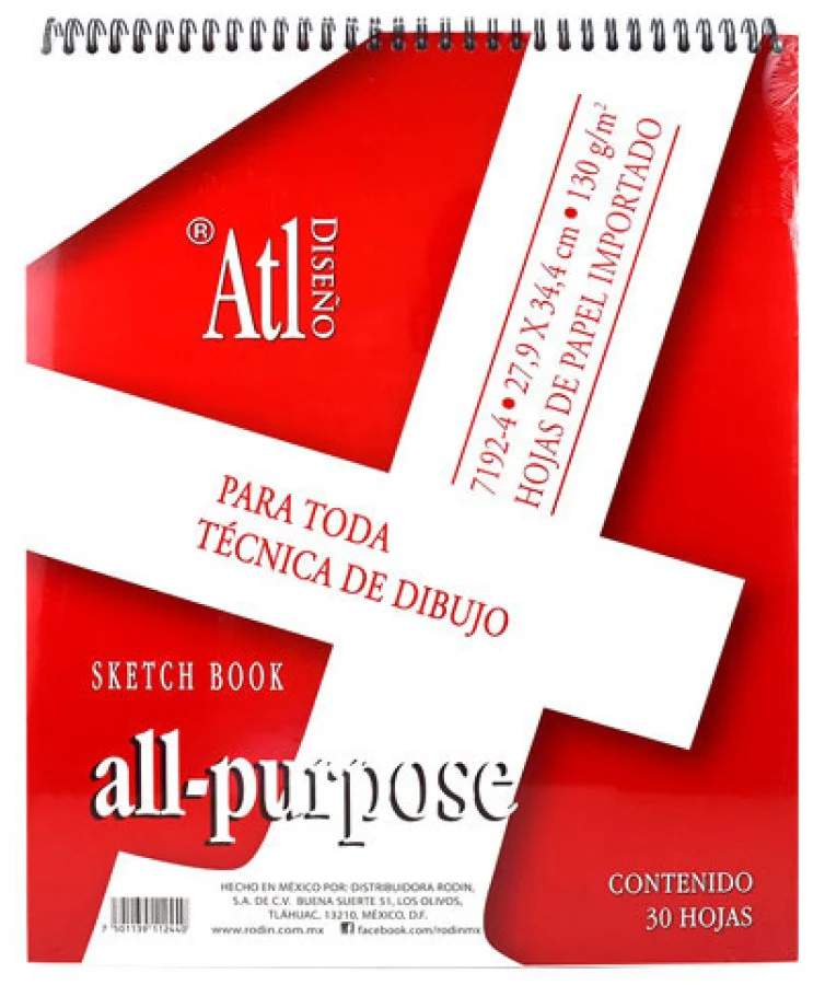 Block p/Arte MixMedia  130g 30 hojas All Purpose #0 #1 #2 #3 #4 #5 Atl® [Pieza] - Image 4