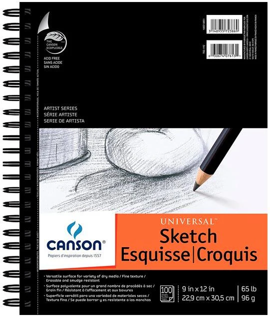 Block p/Arte Sketch Universal 96g 100 hojas 9×12" Canson® [Pieza]