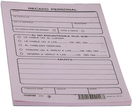 Block Recados Personales 50 hojas ¼ Carta Tecnoform® 201 [Pieza]