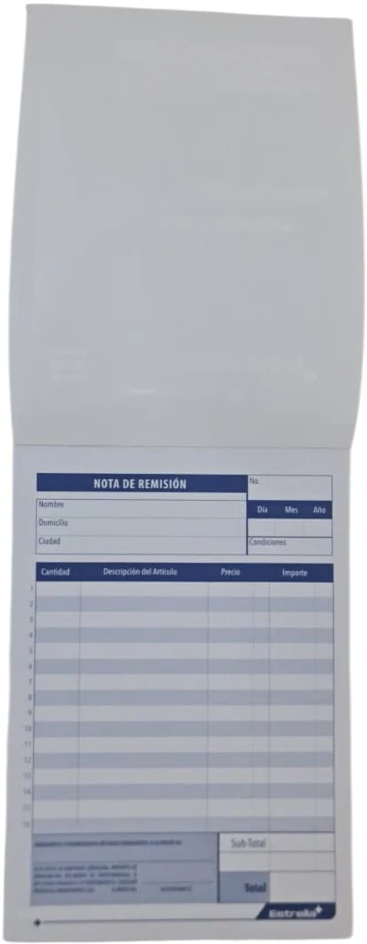 Block Remisiones Duplicado D 22 Juegos 11×15.7cm Estrella® 28 [Pieza] - Image 2