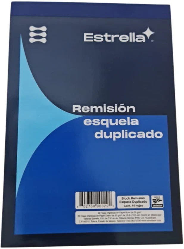 Block Remisiones Duplicado Esquela D 22 Juegos 14×19.5cm Estrella® 29 [Pieza]