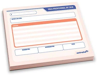 Block Vale Provisional de Caja 50 hojas ¼ Carta Estrella® 136 [Pieza]