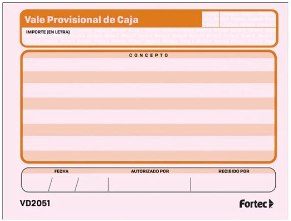 Block Vale Provisional de Caja c/3 50 hojas ¼ Carta Fortec® VD-2051 [Paquete] - Image 3