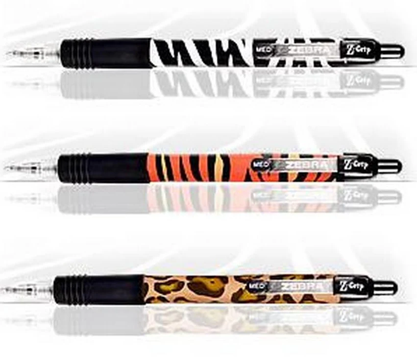 Bolígrafo c/Tapa med Z-Grip Zafarí Colores Surtido Medio Zebra® 7530-06 [Pieza]