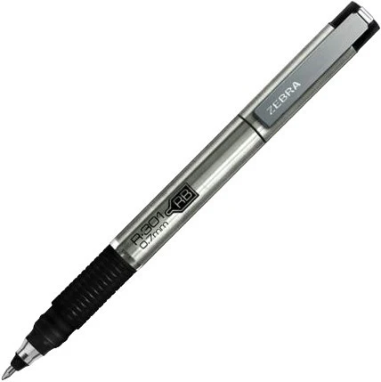 Bolígrafo c/Tapa Rollerball R-301 Negro Medio .7mm Zebra® 8000-90 [Estuche]