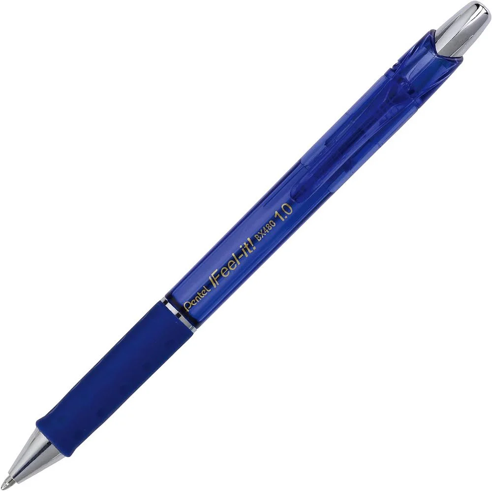 Bolígrafo Gel Retráctil Feel It Azul 1.0mm Pentel® BX480-C [Pieza]