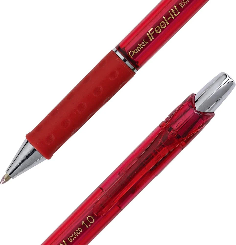 Bolígrafo Gel Retráctil Feel It Rojo 1.0mm Pentel® BX480-B [Pieza] - Image 2
