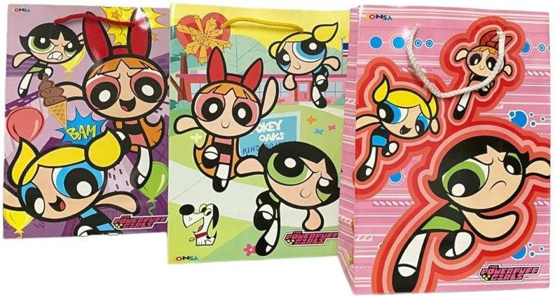 Bolsa p/Regalo Powerpuff Girls Chica 15×24.5+7 Proesa® [Pieza]